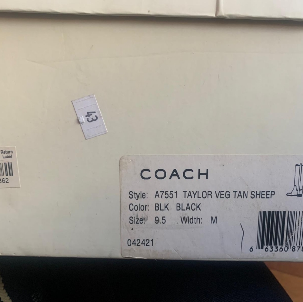 Coach Black Taylor Boots 9.5